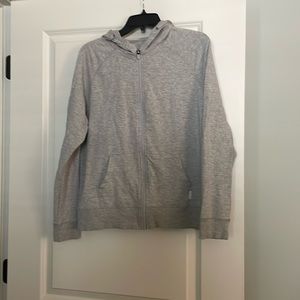 Grey hoodie by body  size large sort of medium weight sweatshirt material